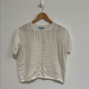 Draper James XXL Women's Cream Knit Top